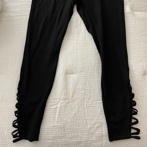 Express Black crisscross Leggings